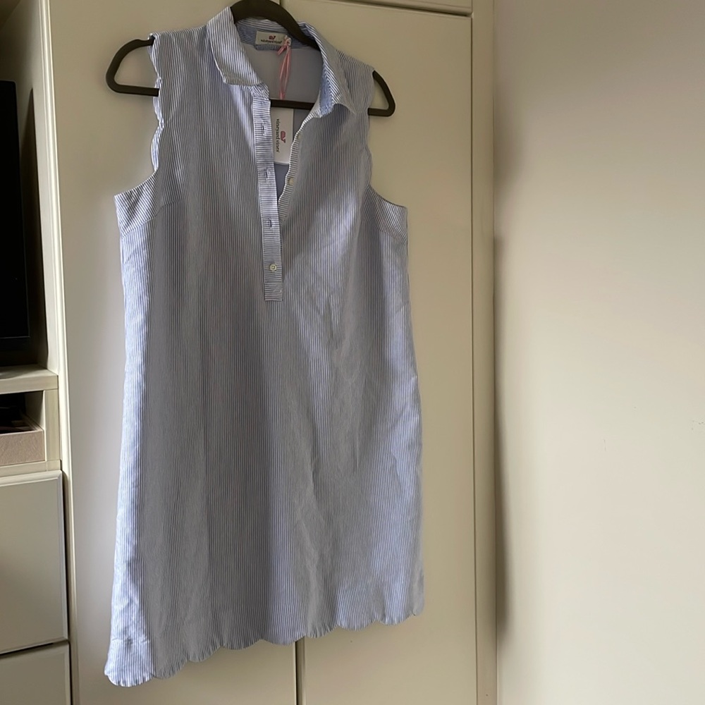 Vineyard Vines Scalloped Shirt Dress